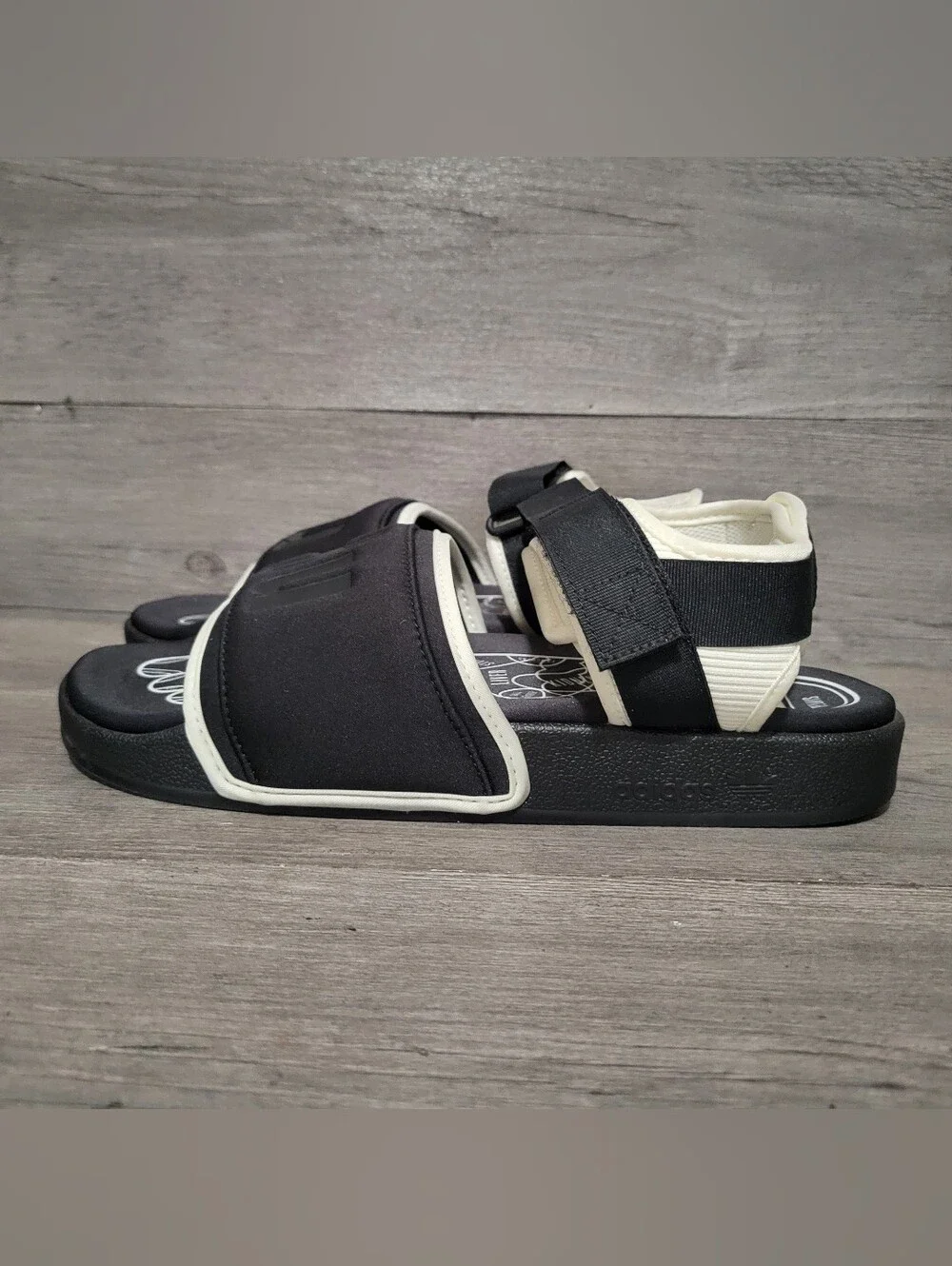 Adidas x Pharrell Adilette 2.0 Mens Size 11 Human Race HU Black Sandals Slides